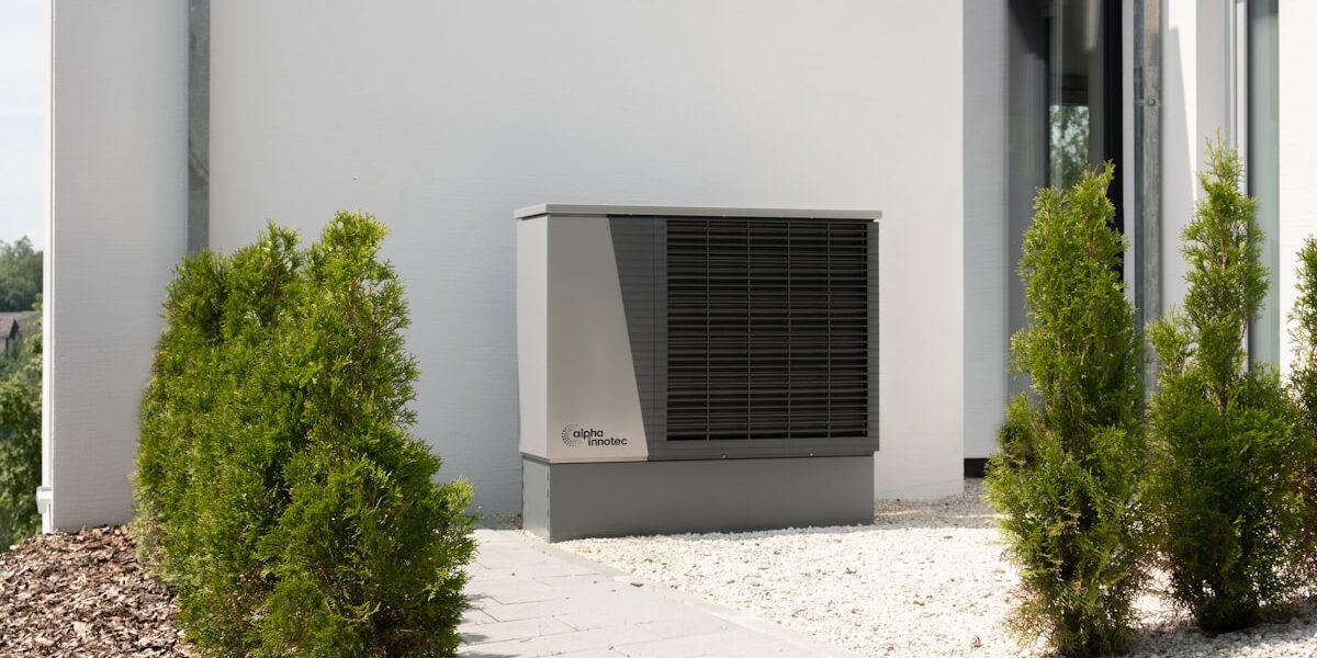 Modern heat pump unit for Seattle home HVAC