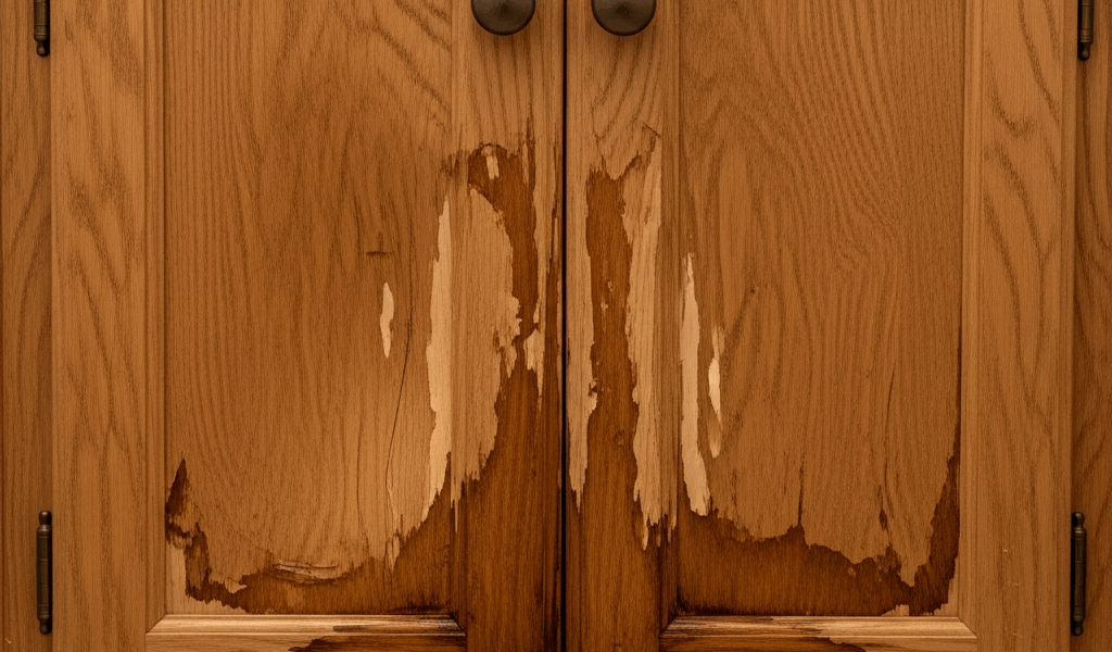 Bathroom Vanity Cabinet Swelling From Water Damage Fix